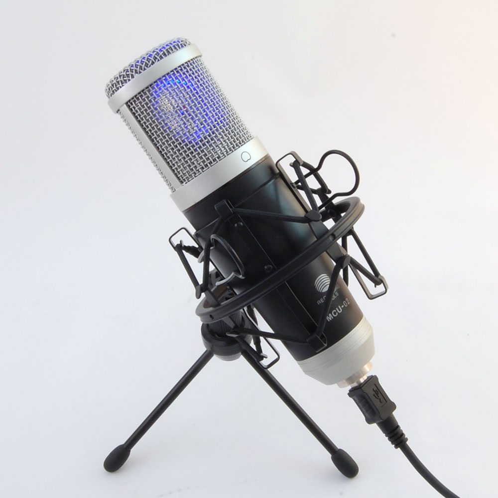 MCU-02 USB Mikrofon Studio Rap Gesang Podcast Win XP VISTA 7 8 10 MAC Android 